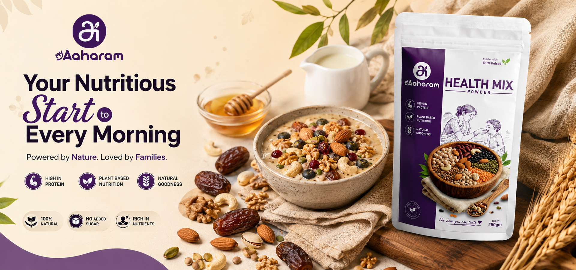 myAaharam Health Mix Powder — real food, real energy for the whole family